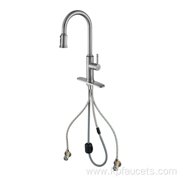 Flexible Polished Chrome Copper Kitchen Faucet